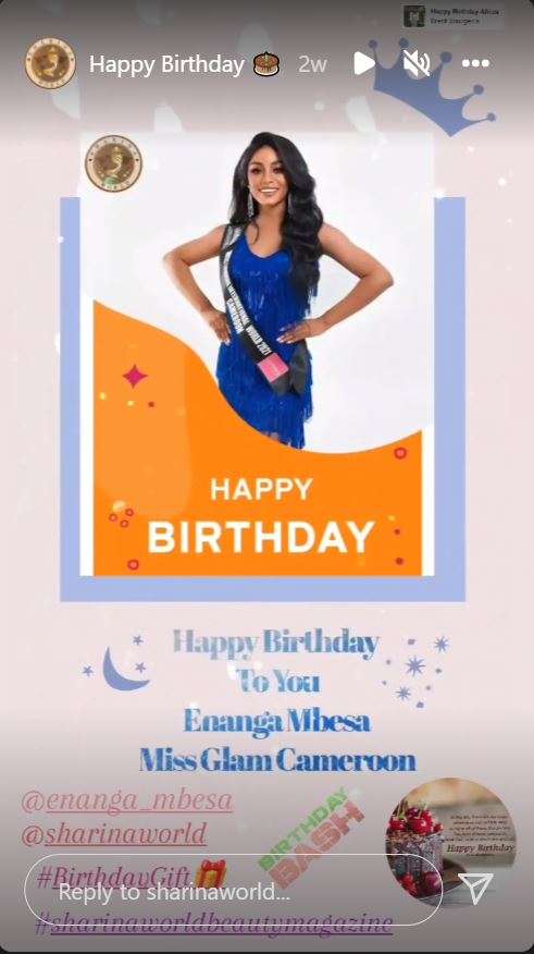 Happy Birthday 🎂 Sharina World Celebrates Together With You! Birthday Gift From Sharina World To Beautiful Enanga Mbesa