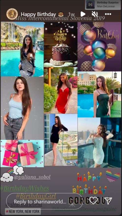 Happy Birthday 🎂 Sharina World Celebrates Together With You! 
Birthday Gift From Sharina World To Beautiful 
Yuliana Soboleva