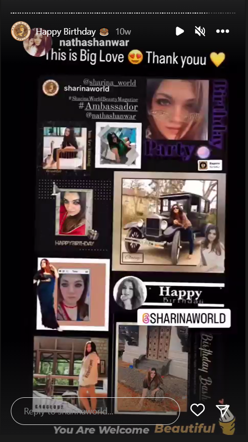 Happy Birthday 🎂 Sharina World Celebrates Together With You! Birthday Gift From Sharina World To Nathasha Anwar