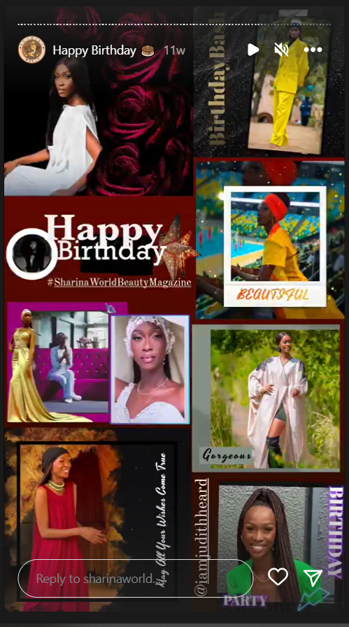Happy Birthday 🎂 Sharina World Celebrates Together With You! Birthday Gift From Sharina World To Judith Heard