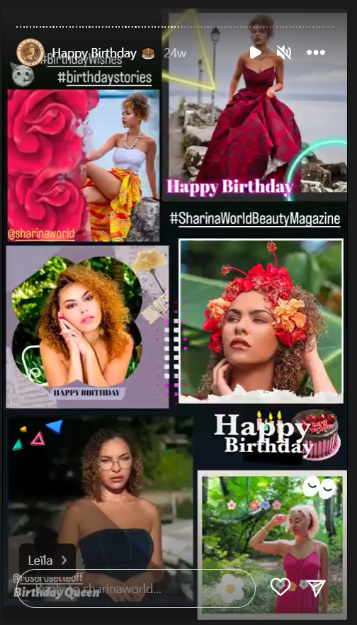 Happy Birthday 🎂 Sharina World Celebrates Together With You!  Birthday Gift From Sharina World To Beautiful Leila Rose-Rosette
