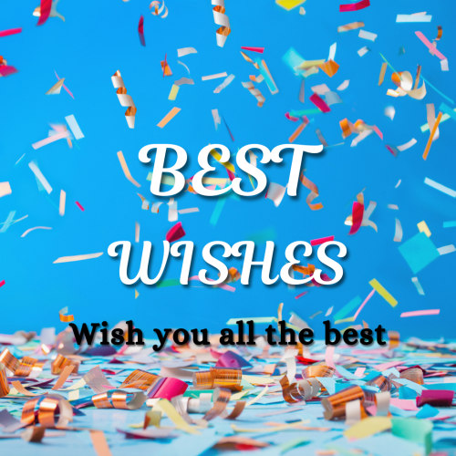 A bluish background with crackers best wish,wish you all the best