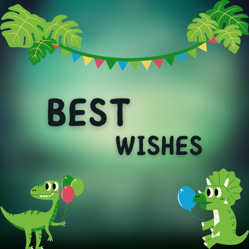 Dragon hold ballons,Best wishes