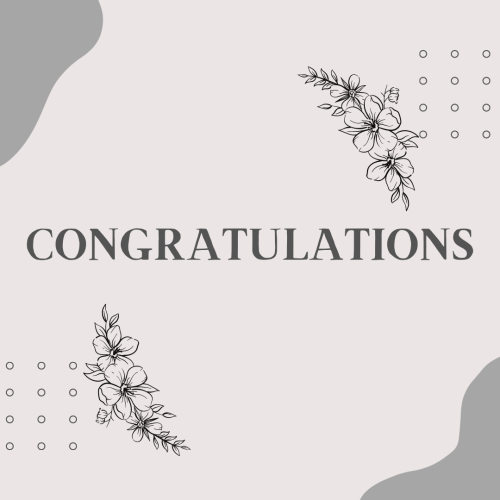 A beautiful design with flowers congratulation