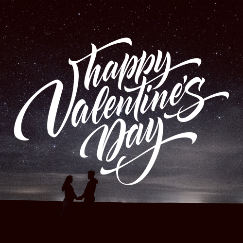 Happy valentine's day, night seen and couple.