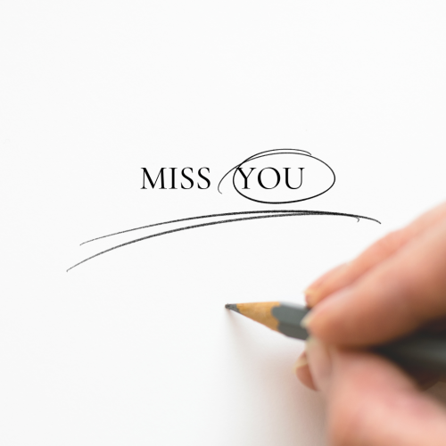 Pencil written text ,Miss You