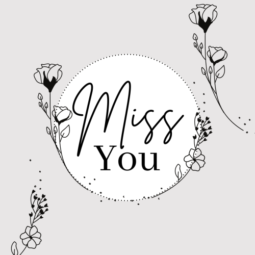 A beautiful painting with the message of Miss you