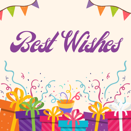Lots of colorful gifts on the bottom, Best Wishes.