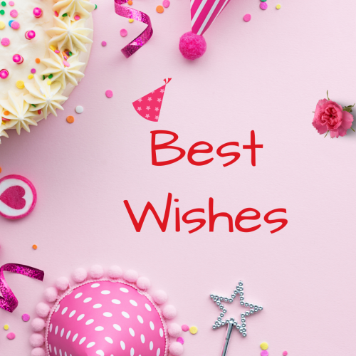 Birthday theme wish card, Best Wishes.