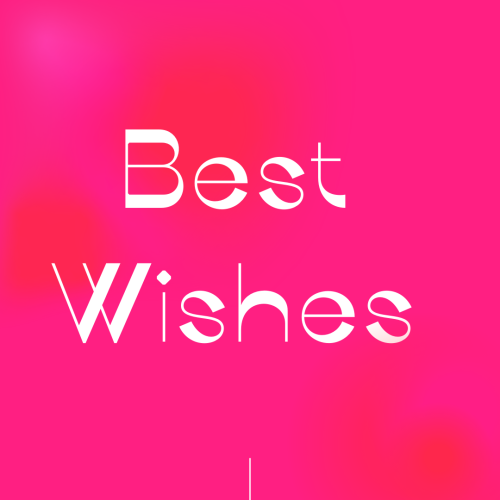 Pink color wish card, Best Wishes.
