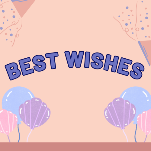 Birthday theme wish card, Best Wishes.