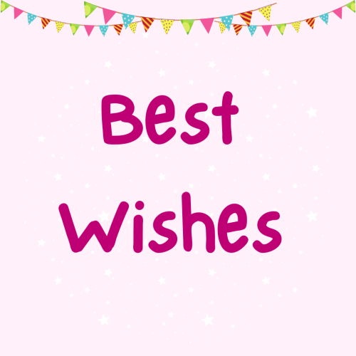 Best Wishes, simple wish card design.