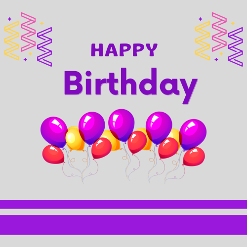 Ribbon and cake message Happy Birthday