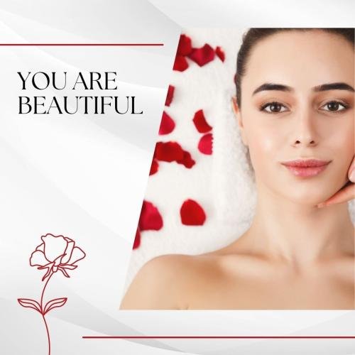 Girl looks beautiful in red leaves