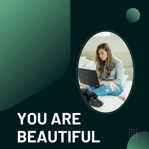 Girl looking beautiful while using laptop