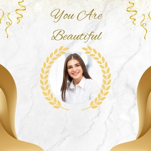 The girl looked beautiful in a white dress