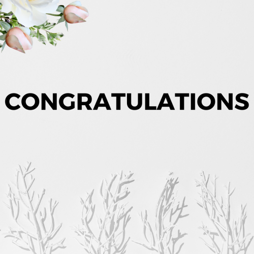 Flower on a card, Congratulations.