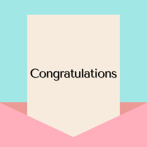 Wish card for a friend, Congratulations.