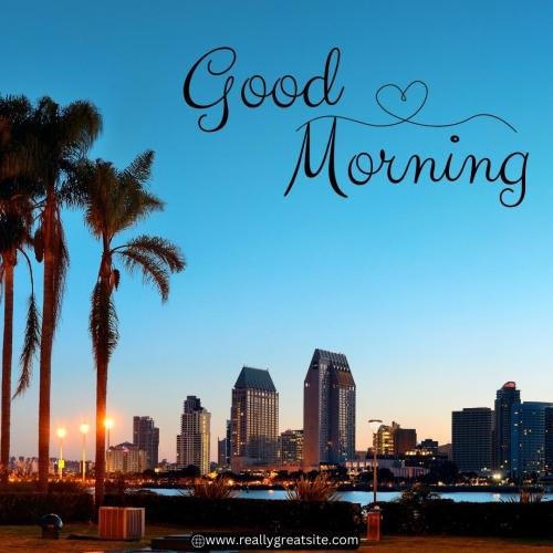 City view at good morning