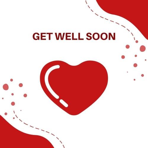 Get well soon with heart.