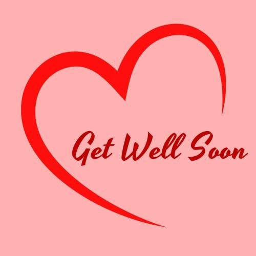 Get Well Soon Image Card With Pink Flowers