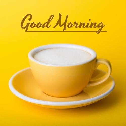 Hot cup of tea at good morning