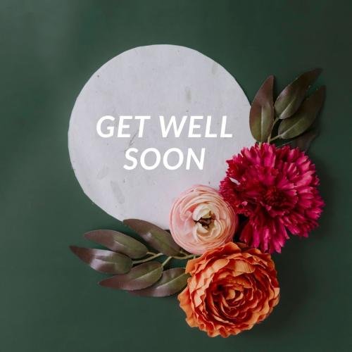 Get well soon with flowers