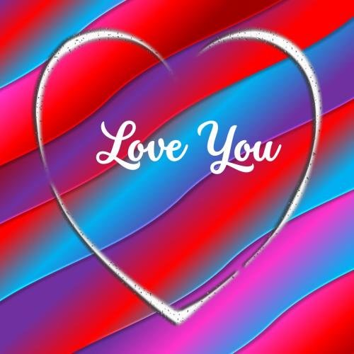 Colorful back on wish card Love you