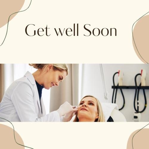 Doctor says to the patient you get well soon after treatment.