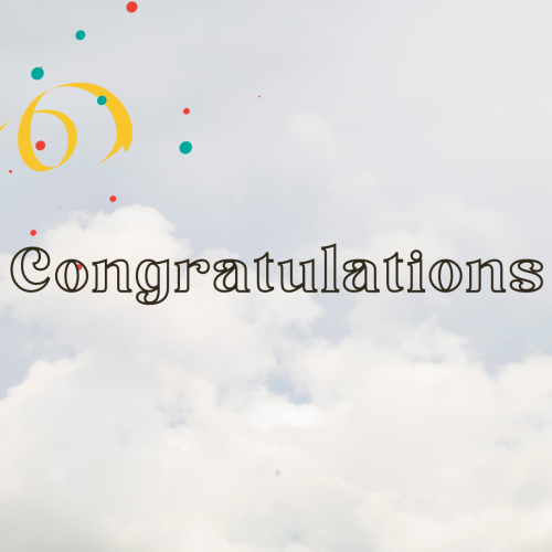 Congratulations, wish card.