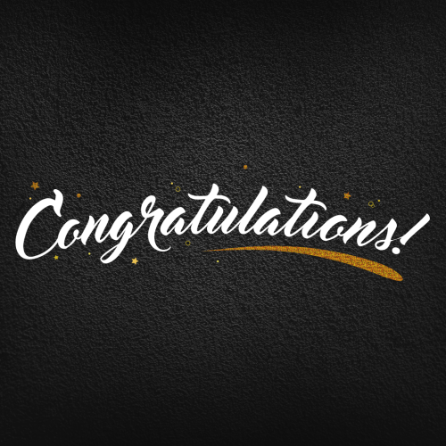 Congratulations, wish card.