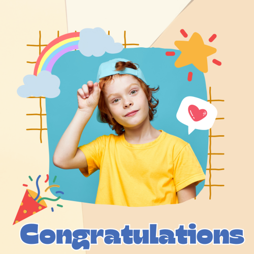 Congratulations, a child birthday.