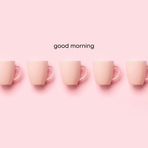 Good Morning Card With Pink Background