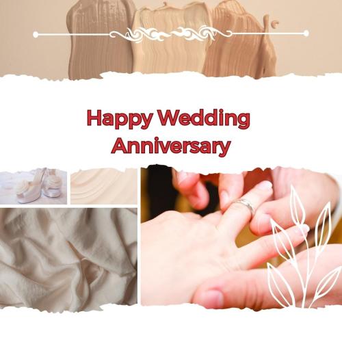 Couple rings on happy wedding anniversary