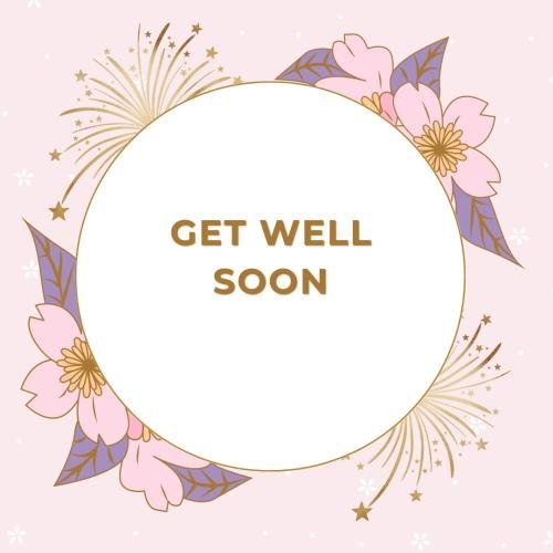 Get well soon with beautiful background