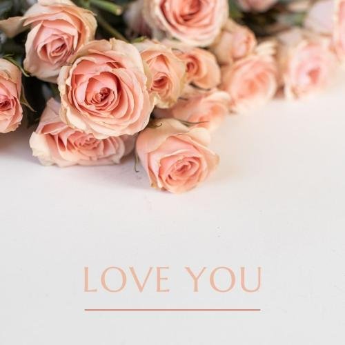 Flowers on wish card Love you