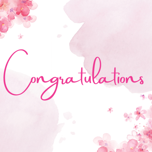 Congratulations, simple wish card design.