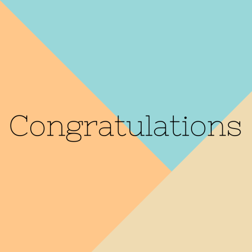 Congratulations, different pattern on a wish card.