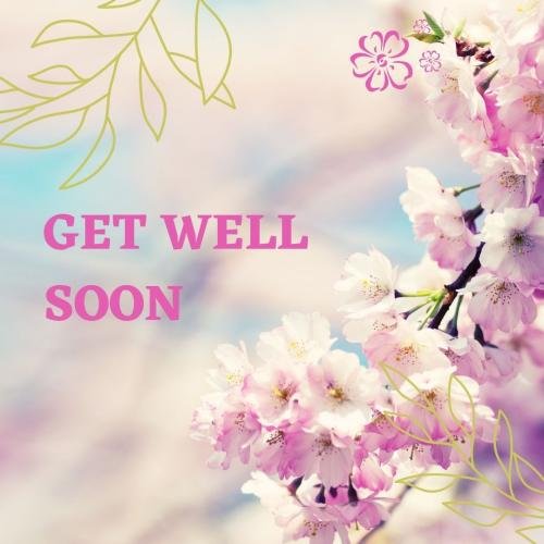 Get well soon with many flowers