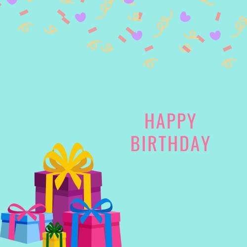 Gifts box message, Happy Birthday