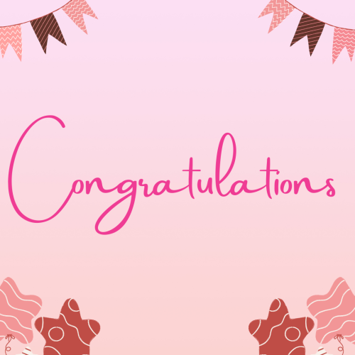 Birthday decorated wish card, Congratulations.