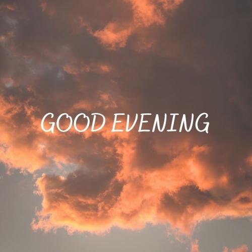 Dark sky view on wish card Good Evening