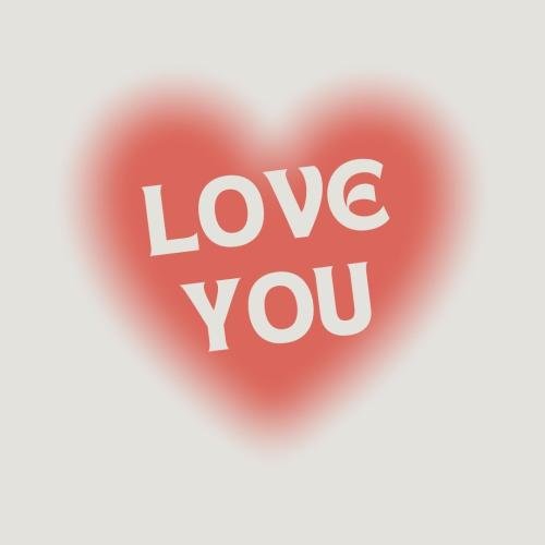 Love you with Red heart card.