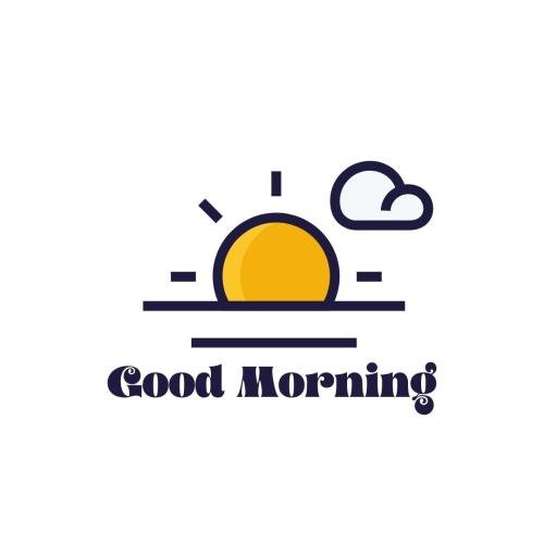 Good Morning Image Card With White Background