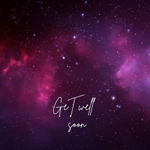 Get well soon with beautiful background