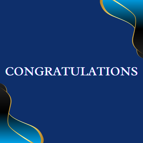 Simple blue wish card, Congratulations.