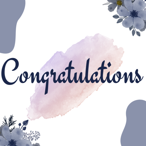 Congratulations, elegant wish card design.