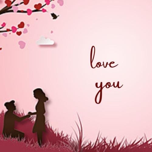 Couple painting message Love you