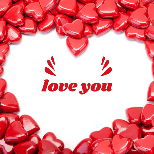 Red hearts, Love you