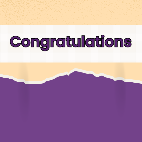 Congratulations, artistic wish card design.